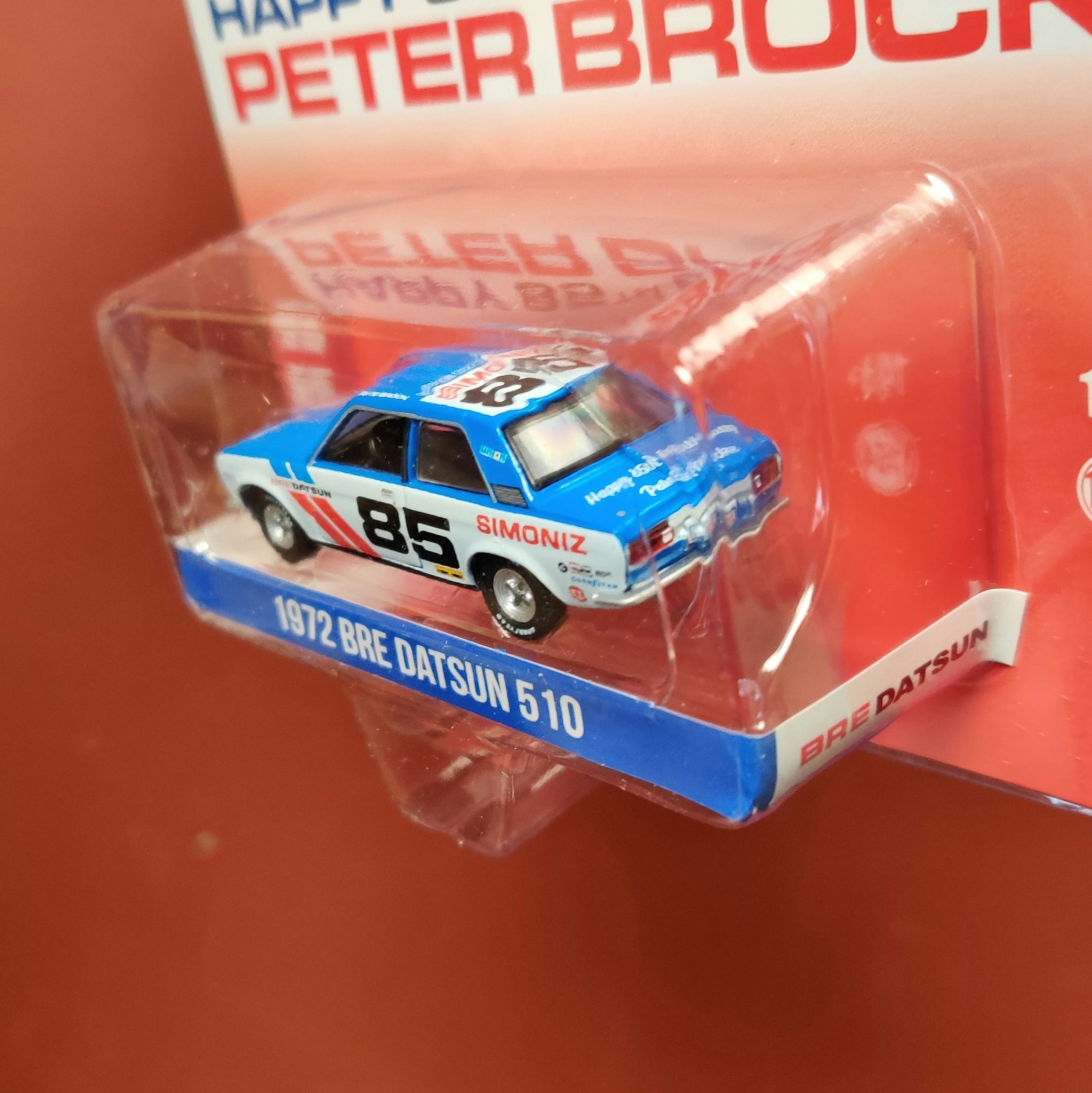 Skala 1/64 Bre Datsun 510 Rally 72' "Happy 85' Birthday Peter Brock" fr Greenlight Excl.