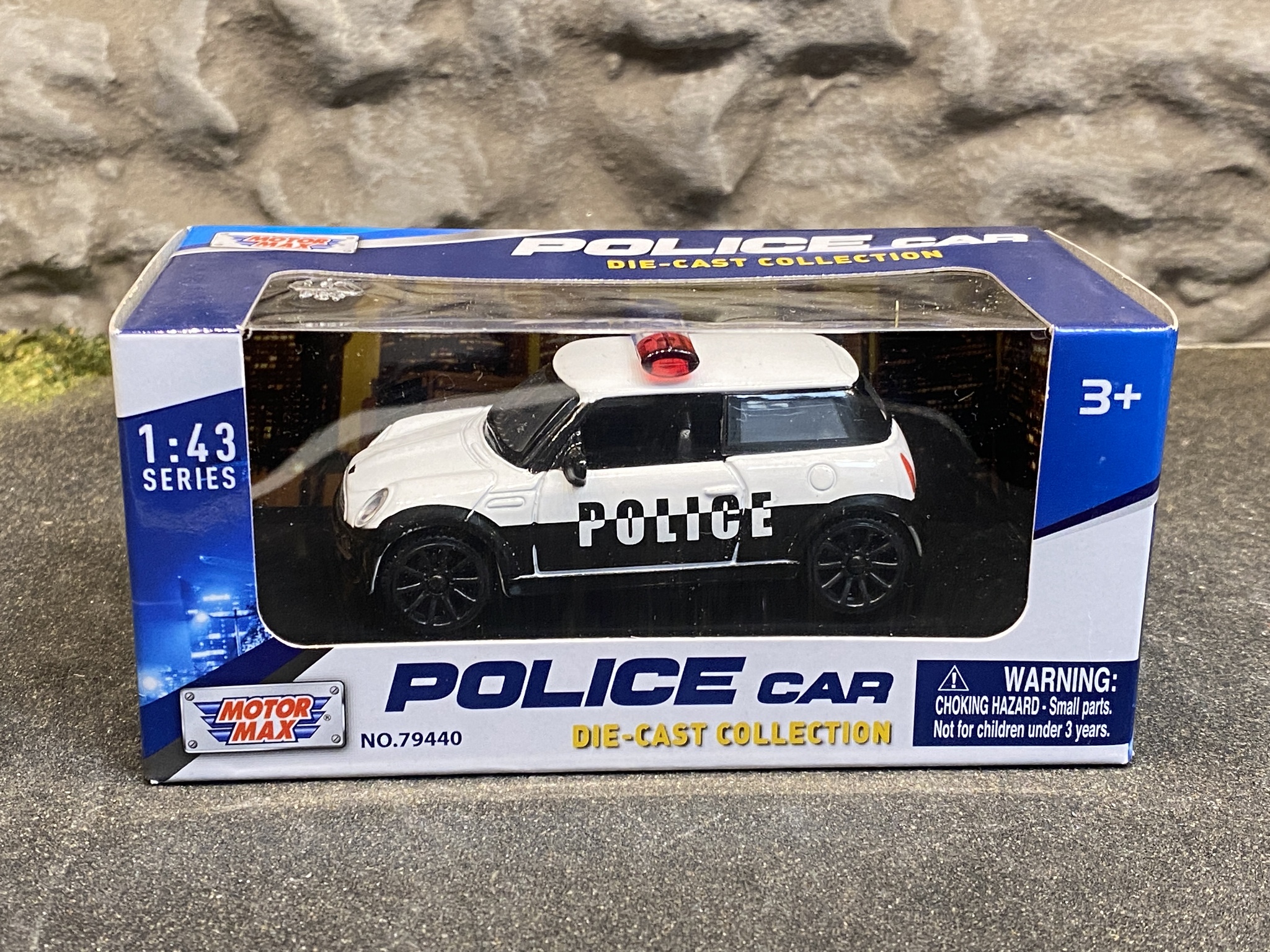 Skala 1/43 New Mini Cooper Polisbil - Motormax - Police Car Die-Cast Collection
