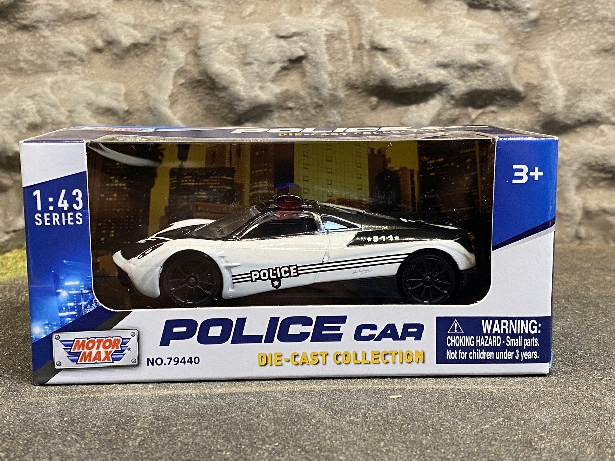 Skala 1/43 Pagani Huayra Polisbil - Motormax - Police Car Die-Cast Collection