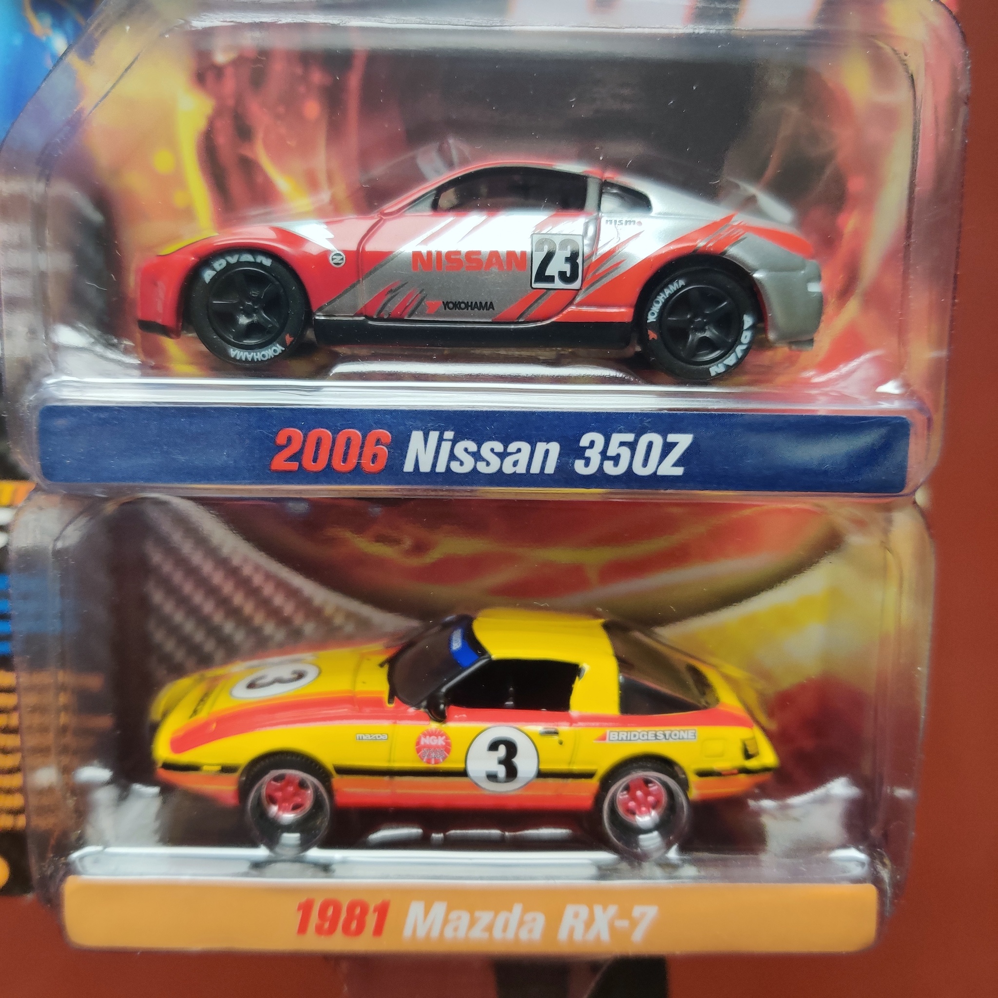 Skala 1/64 2-pack Nissan 350Z 06' & Mazda RX-7 81' fr Johnny Lightning