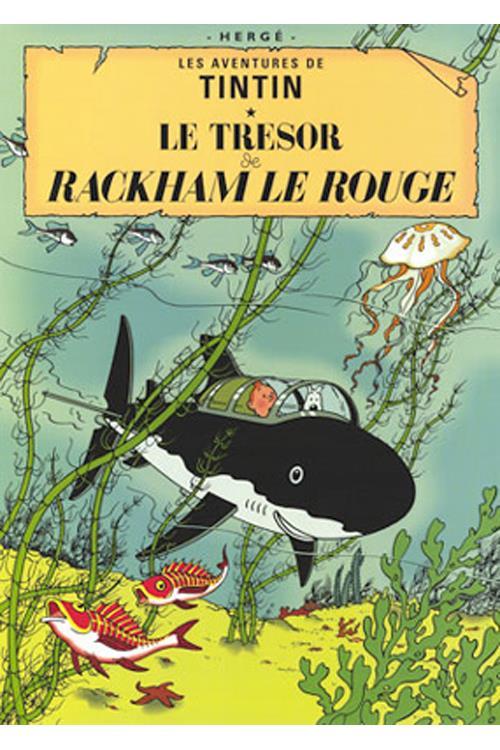 Rackham Le Rouge - affish med Ram - 50 x 70 cm - Tintin Fr: Moulinsart S.A.