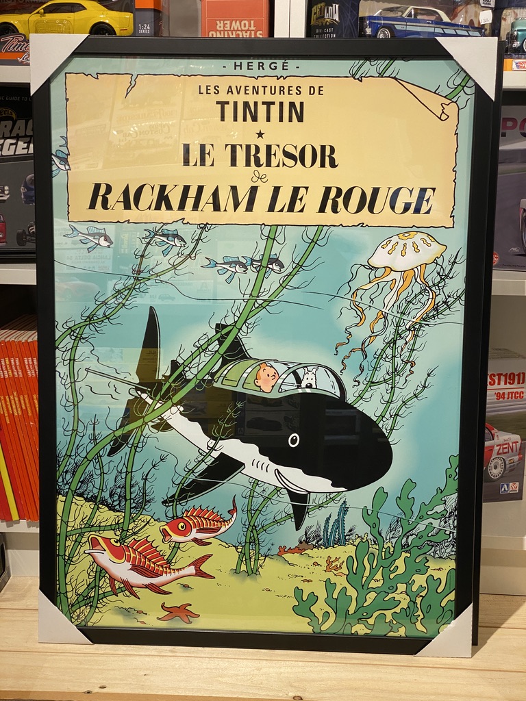 Rackham Le Rouge - affish med Ram - 50 x 70 cm - Tintin Fr: Moulinsart S.A.