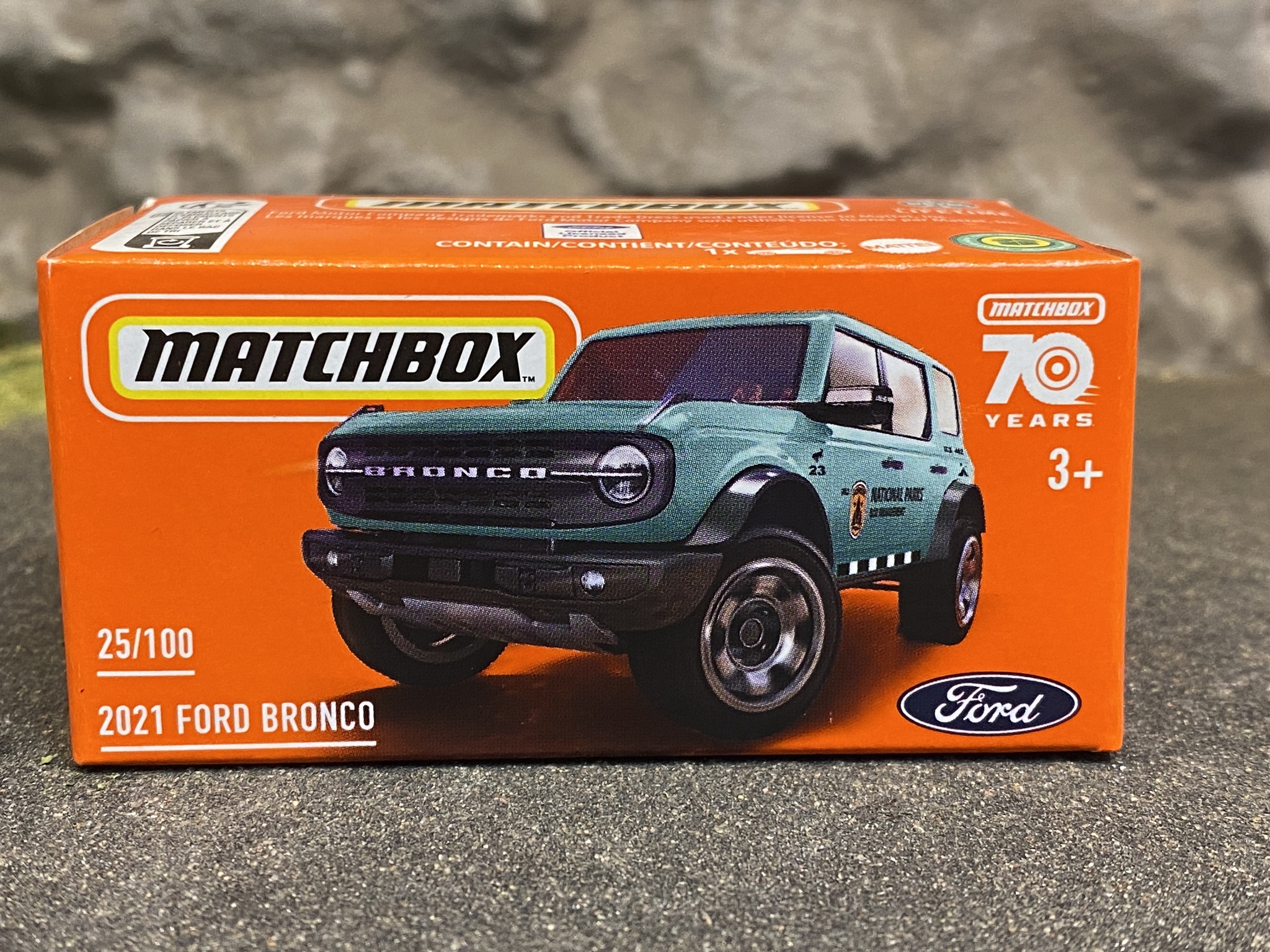 Skala 1/64 Matchbox -  Ford Bronco 2021' - National Parks, Ljusgrön