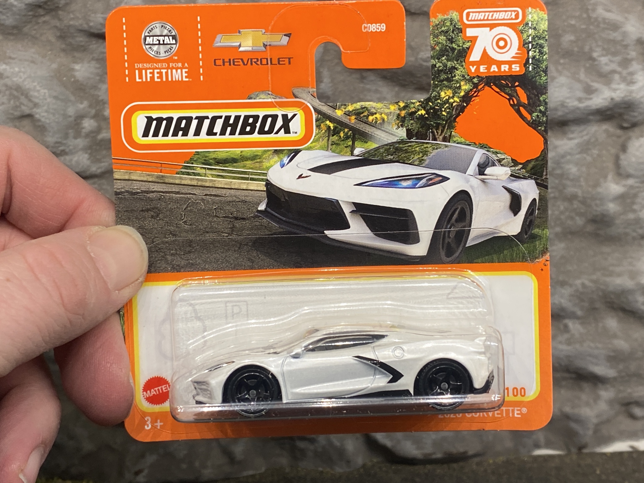 Skala 1/64 Matchbox - 2020 Corvette, Vit