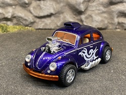 Skala 1/32 Volkswagen Beetle Custom Dragracer, Lila, fr Kinsmart
