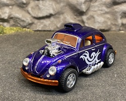 Skala 1/32 Volkswagen Beetle Custom Dragracer, Lila, fr Kinsmart