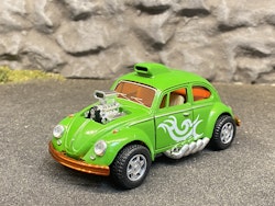 Skala 1/32 Volkswagen Beetle Custom Dragracer, Spygrön, fr Kinsmart