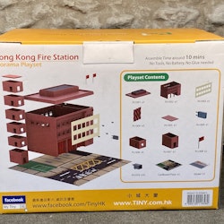 Skala 1/64 & 1/72: Brandstation, Hong Kong Fire Station - Diorama playset fr Tiny Toys