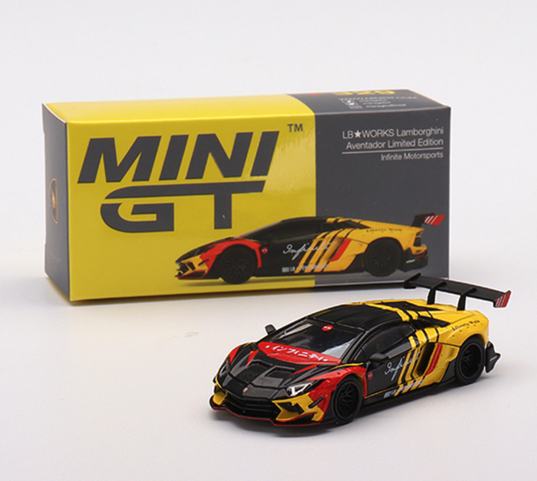Skala 1/64  LB★WORKS Lamborghini Aventador Lim. Ed. Infinite Motorsports f MINI GT