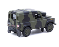 Skala 1/64 Land Rover Defender Royal Military Police fr Schuco x Tarmac Works