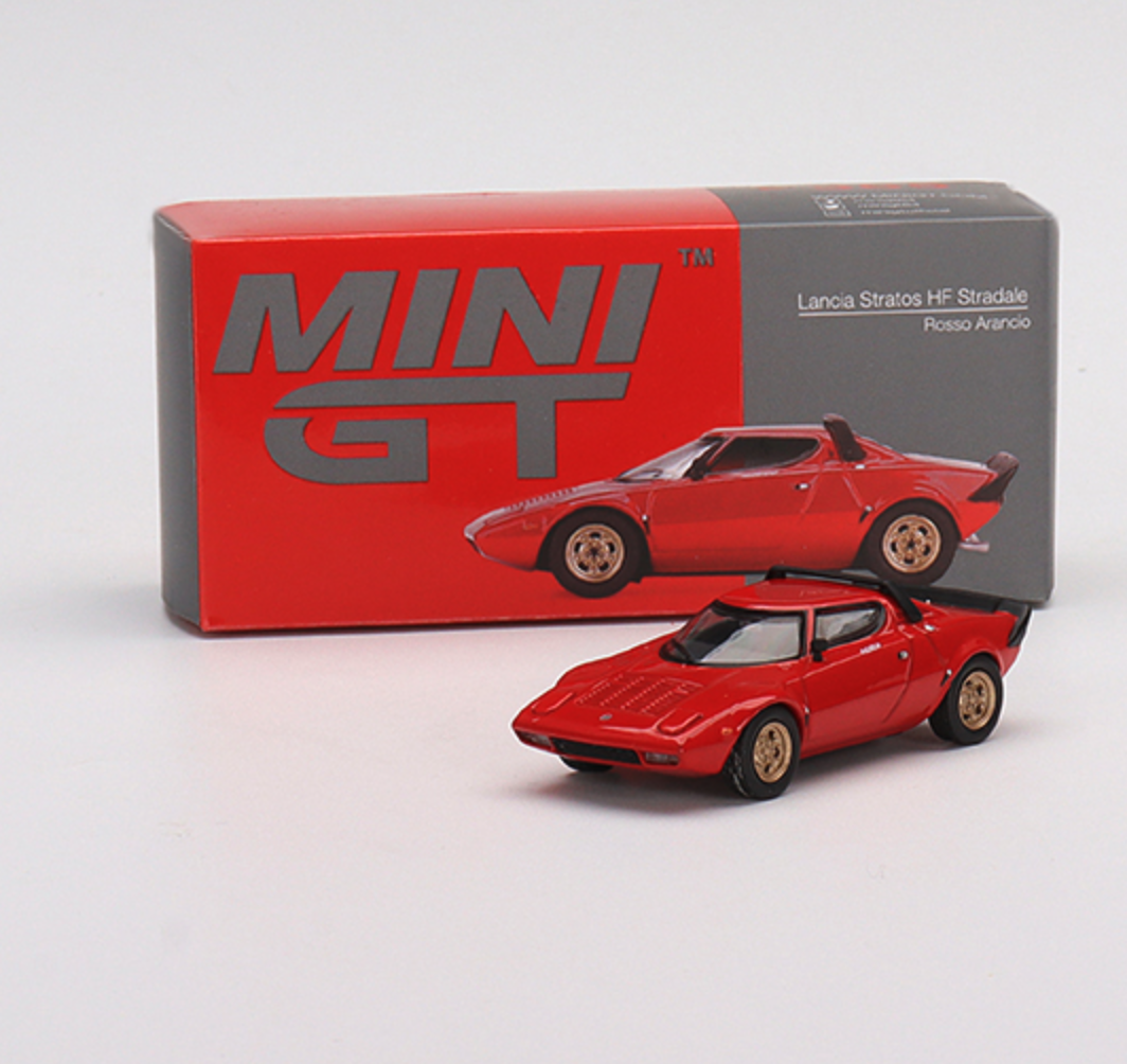 Skala 1/64  Lancia Stratos HF Stradale Rosso Arancio fr MINI GT