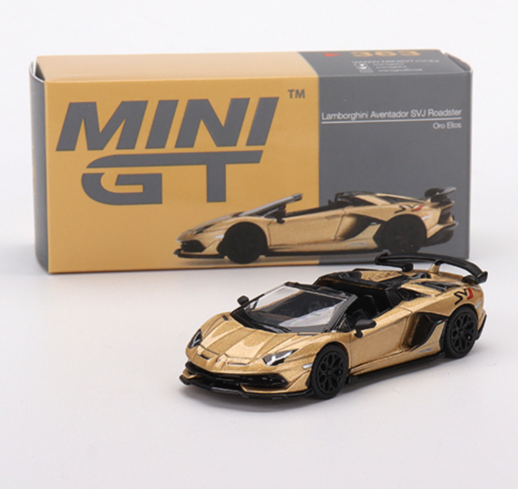 Skala 1/64 - Lamborghini Aventador SVJ Roadster Oro Elios fr MINI GT