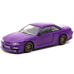 Skala 1/64  Vertex Nissan Silvia S14, Lila/purple från TARMAC works, Global64