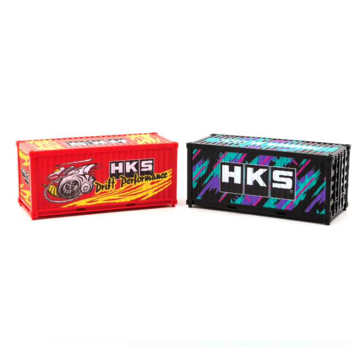 Skala 1/64 - Set med 2 olika containers "HKS" från Tarmac