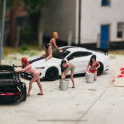 Skala 1/64 Figures - Bikini Car Wash girls - fr American Diorama + Tarmac Works