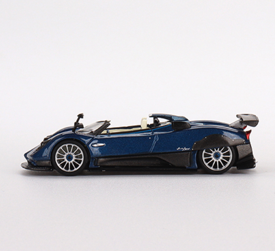 Skala 1/64 - Pagani Zonda HP Barchetta Blue Tricolore fr MINI GT