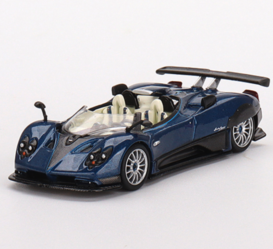 Skala 1/64 - Pagani Zonda HP Barchetta Blue Tricolore fr MINI GT