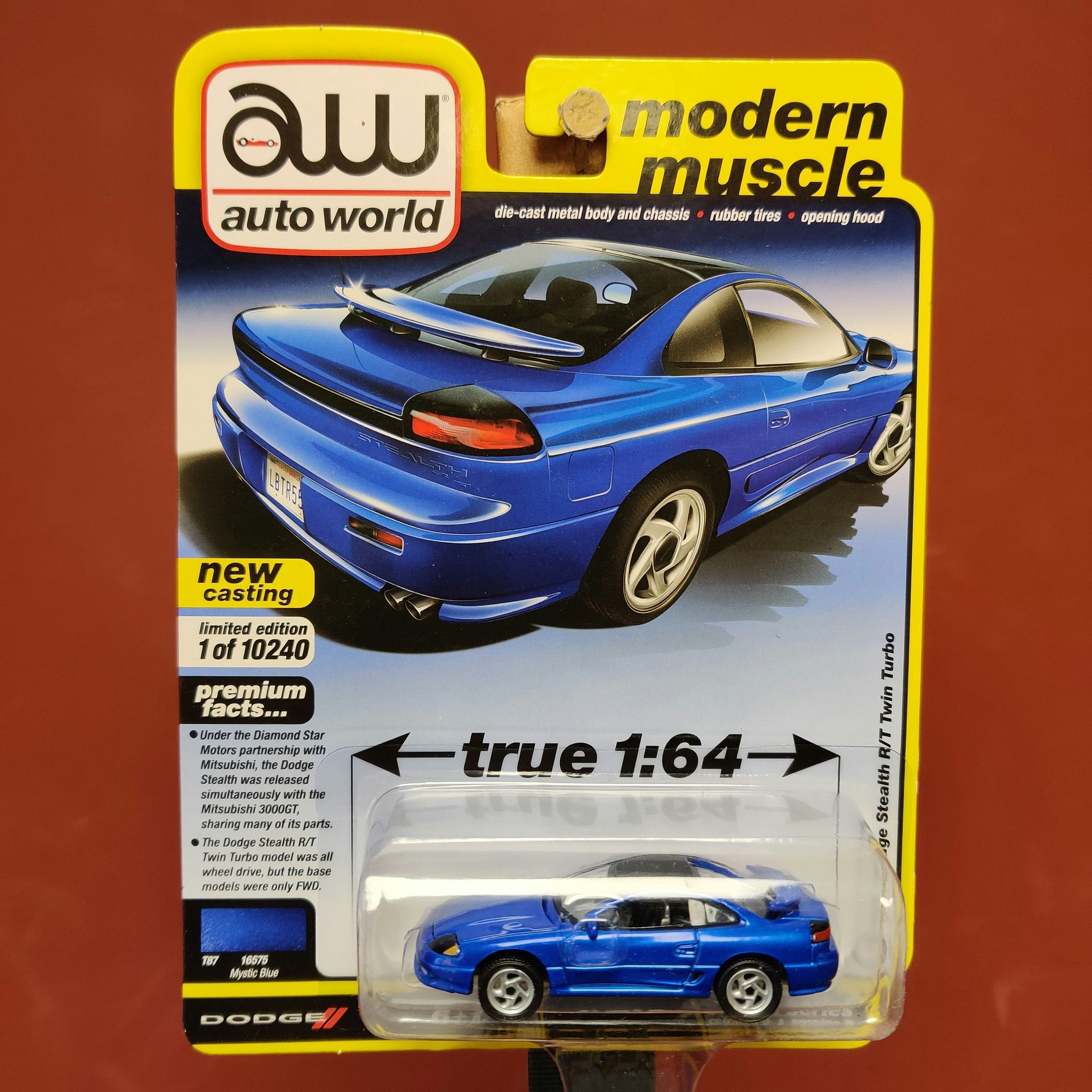 Skala 1/64 Dodge Stealth R/T 91 ' fr AUTO WORLD Lim.Ed. Rel.5 Ver B