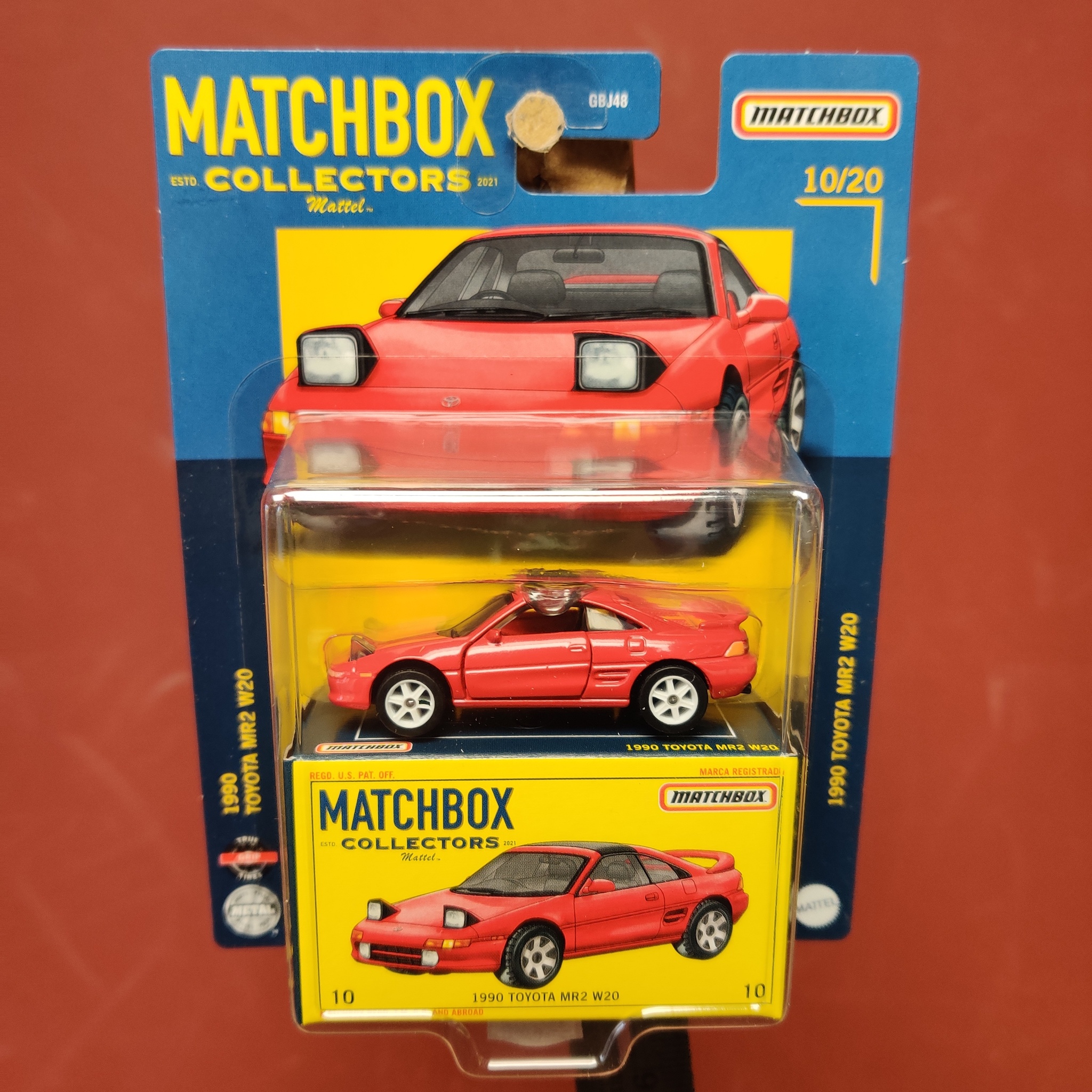 Skala 1/64 MATCHBOX - Collectors - Toyota MR2 W20 1990 Uppfällda lyktor
