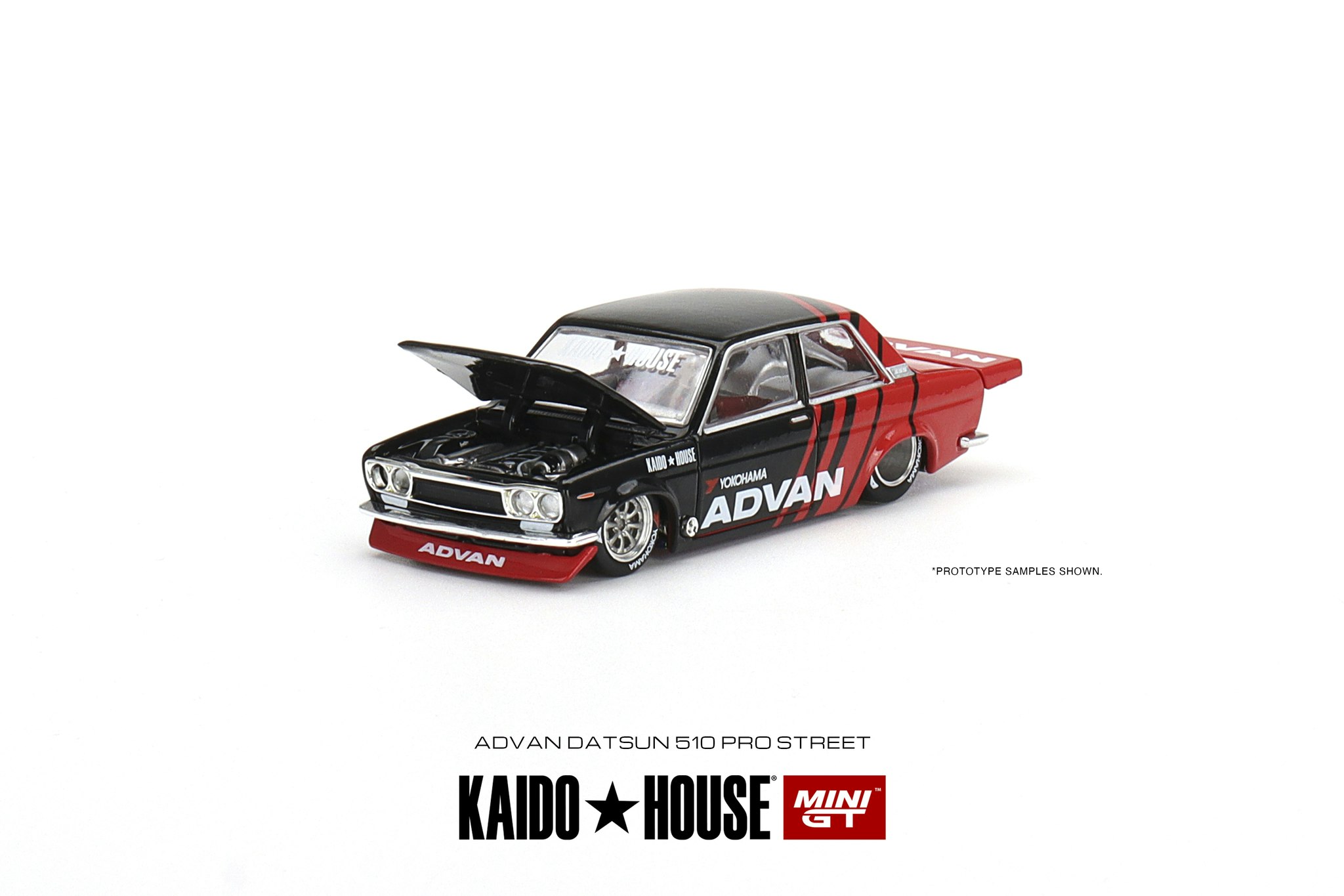 Skala 1/64 - Datsun 510 Pro Street ADVAN (KHMG032) KAIDO fr MINI GT