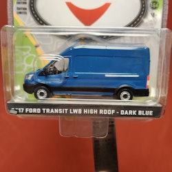 Scale 1/64 "Route Runners" - 2017 Ford Transit LWB High Roof, darkblue fr Greenlight