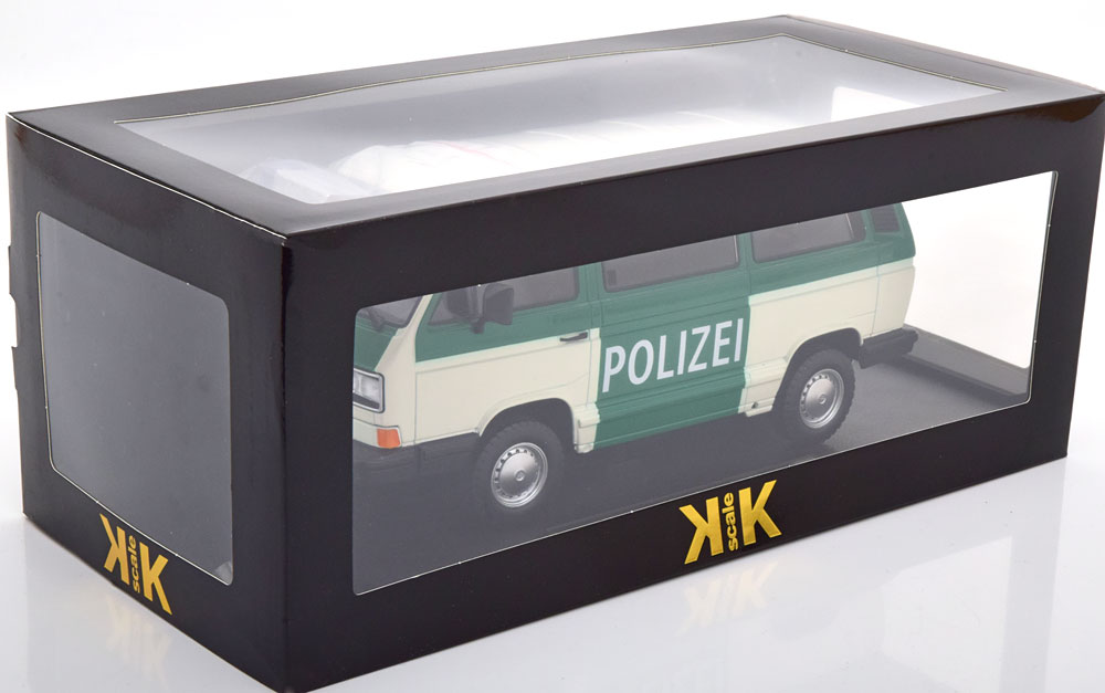 Skala 1/18 Volkswagen Buss T3 Syncro 1987' Polis, Polizei fr KK-scale