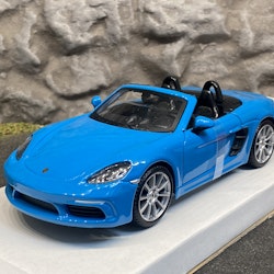 Skala 1/24 Porsche 718 Boxter, Miami blue, fr Bburago