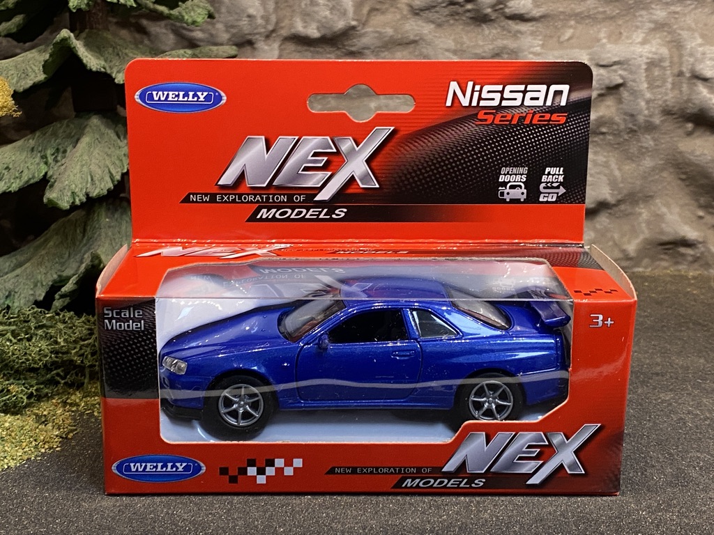 Skala 1/36 Nissan Skyline GT-R R34 från Nex models / Welly