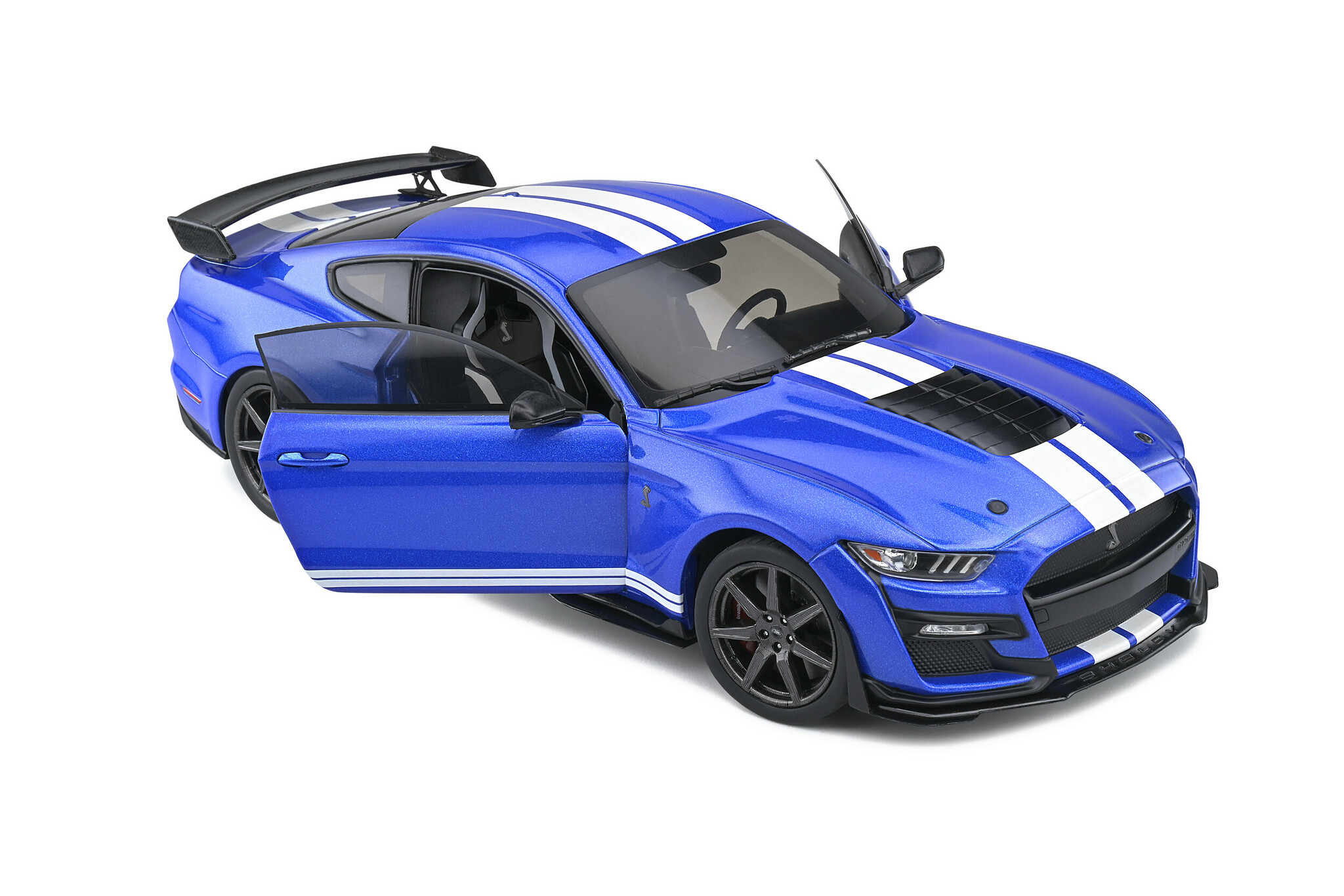 Skala 1/18 FORD SHELBY GT500 FAST TRACK – PERFORMANCE BLUE – 2020 fr Solido