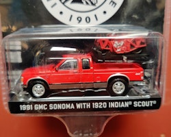 Scale 1/64 GMC Sonoma 91&#39; &amp; 1920 Indian Scout &quot;100 years of Indian...&quot; from Greenlight