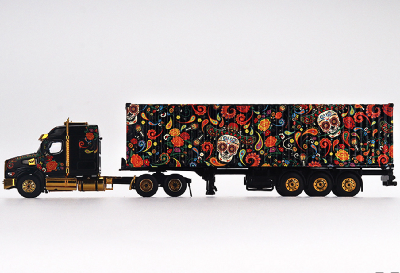 Skala 1/64 - Western Star 49X x 40 Ft Container "Dia De Los Muertos" fr MINI GT