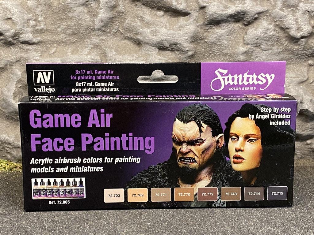 Vallejo Game Air Set, Färg: Face Painting, 8 flaskor á 17ml, 72865