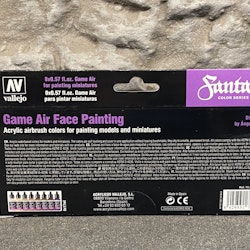 Vallejo Game Air Set, Färg: Face Painting, 8 flaskor á 17ml, 72865