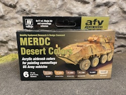 Vallejo Set, Color: MERDC Desert Colors, 6 bottles of 17ml, 71212