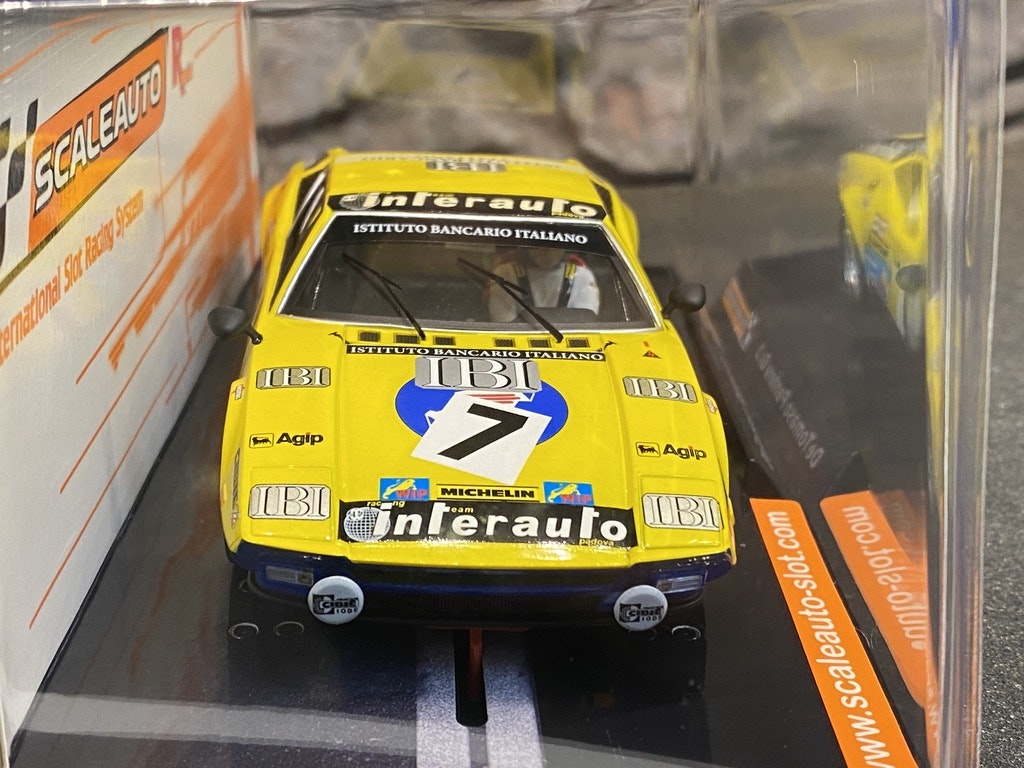 Skala 1/32 Scaleauto Analog Bil t Bilbana De Tomaso Pantera Gr.3 24h LeMans 1975 #7 Beurlys Inter Auto R- Version