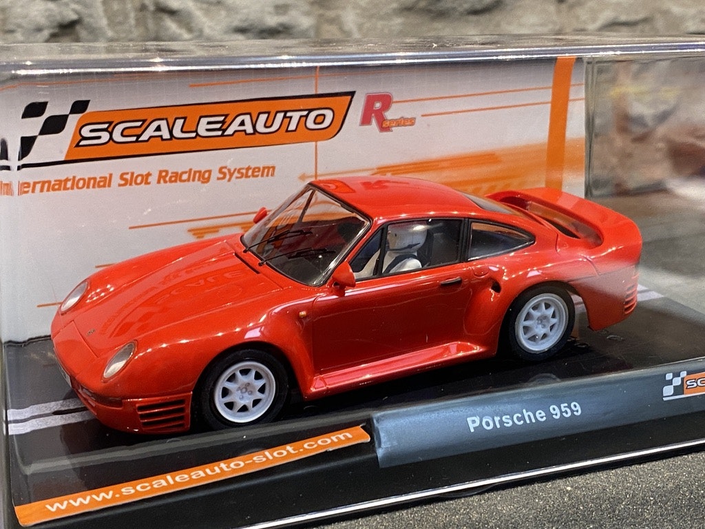 Skala 1/32 Scaleauto Analog Bil t Bilbana: Porsche 959 Street Car Red - Racing AW