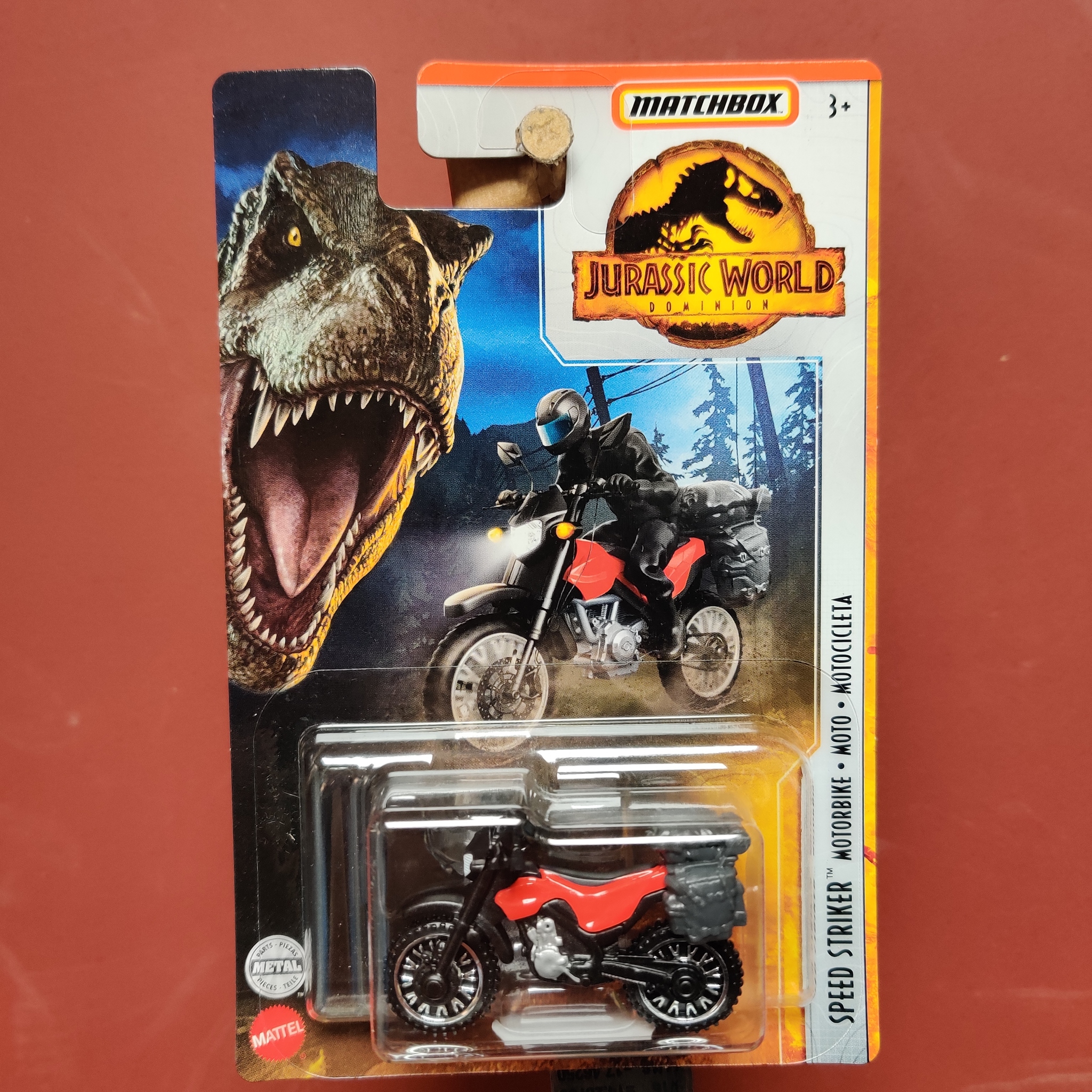 Skala 1/64 Matchbox: Speed Striker Motorbike Motorcykel "Jurassic World"