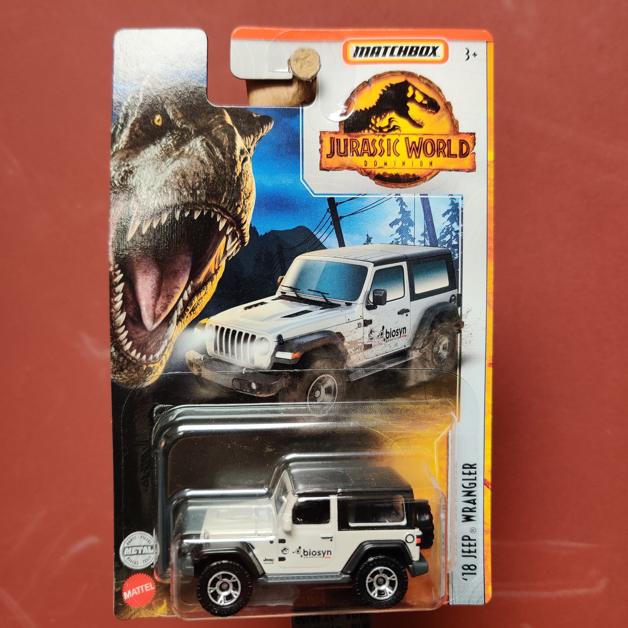 Skala 1/64 Matchbox: Jeep Wrangler 2018 "Jurassic World"