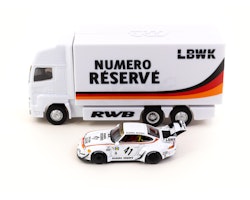 Skala 1/64 Numero Reserve 41 Truck, LBWK + RWB 993, Porsche TARMAC - Special Edition