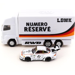 Skala 1/64 Numero Reserve 41 Truck, LBWK + RWB 993, Porsche TARMAC - Special Edition