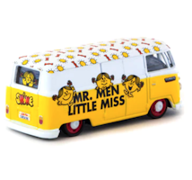 Skala 1/64 VW Type II (T1) Panel Van Mr. Men & Little Miss fr Tarmac Works + Schuco