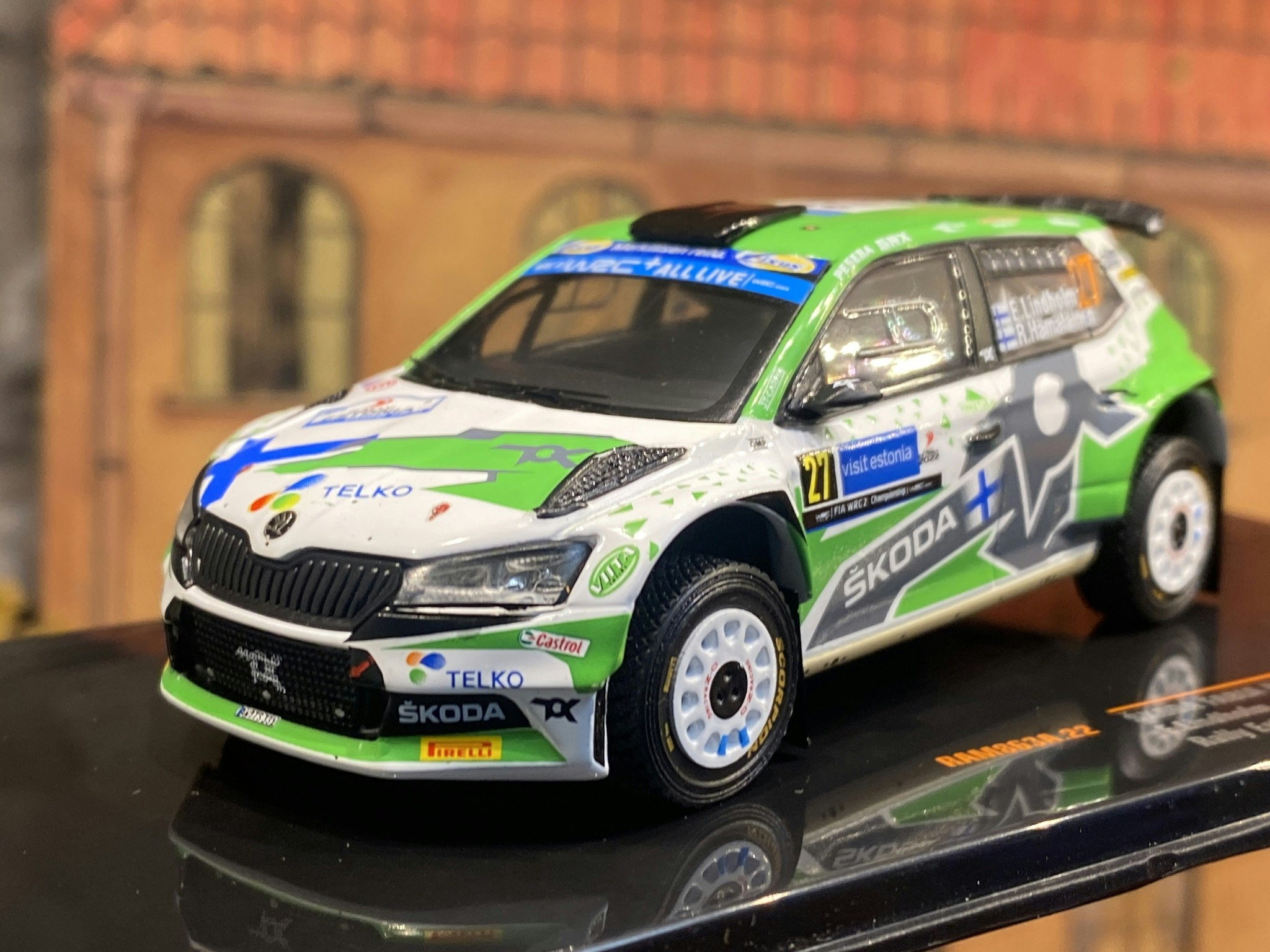 Scale 1/43 Škoda Fabia Rally2 EVO, Rally Estonia, E.Lindholm/R.Hämäläinen fr IXO Models