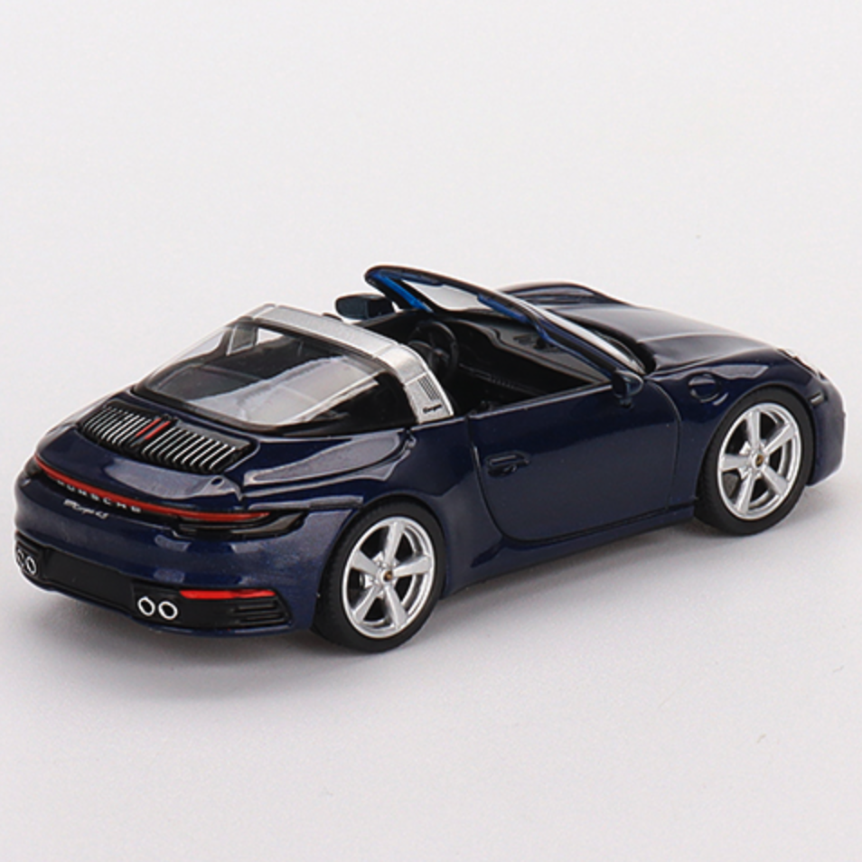 Skala 1/64 - Porsche 911 Targa 4S Gentian Blue Metallic - från MINI GT