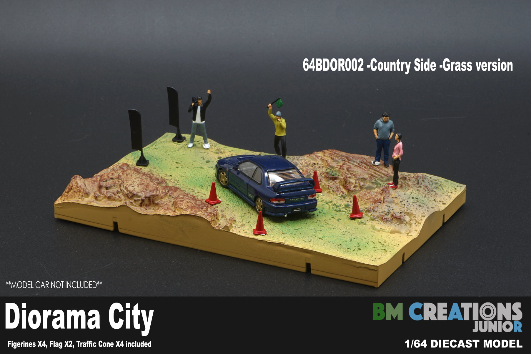 Skala 1/64 Diorama "Country Side" Grass- version m figurer fr BM Creations