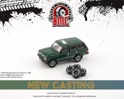 Skala 1/64 1992 Range Rover Classic LSE, Green LHD w off road tires.fr BM Creations