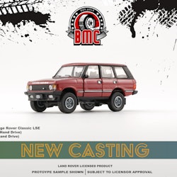 Skala 1/64 1992 Range Rover Classic LSE, Red LHD w off road tires.fr BM Creations