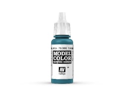 NYHET! Vallejo Model Color, akrylfärg flaska 17ml: TURQUOISE MAT / Turkos 70966