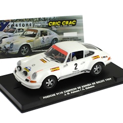 Scale 1/32 Analog FLY slotcar: Porsche 911R #2 Rally Lugo 1969, Lim Ed. 350 ex