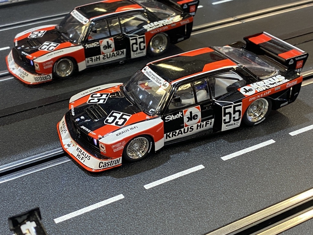 Skala 1/32 Digital/Analog bil t bilbana fr Carrera: BMW 320 Turbo Flachbau "Team Schnitzer, #55 DRM 1980