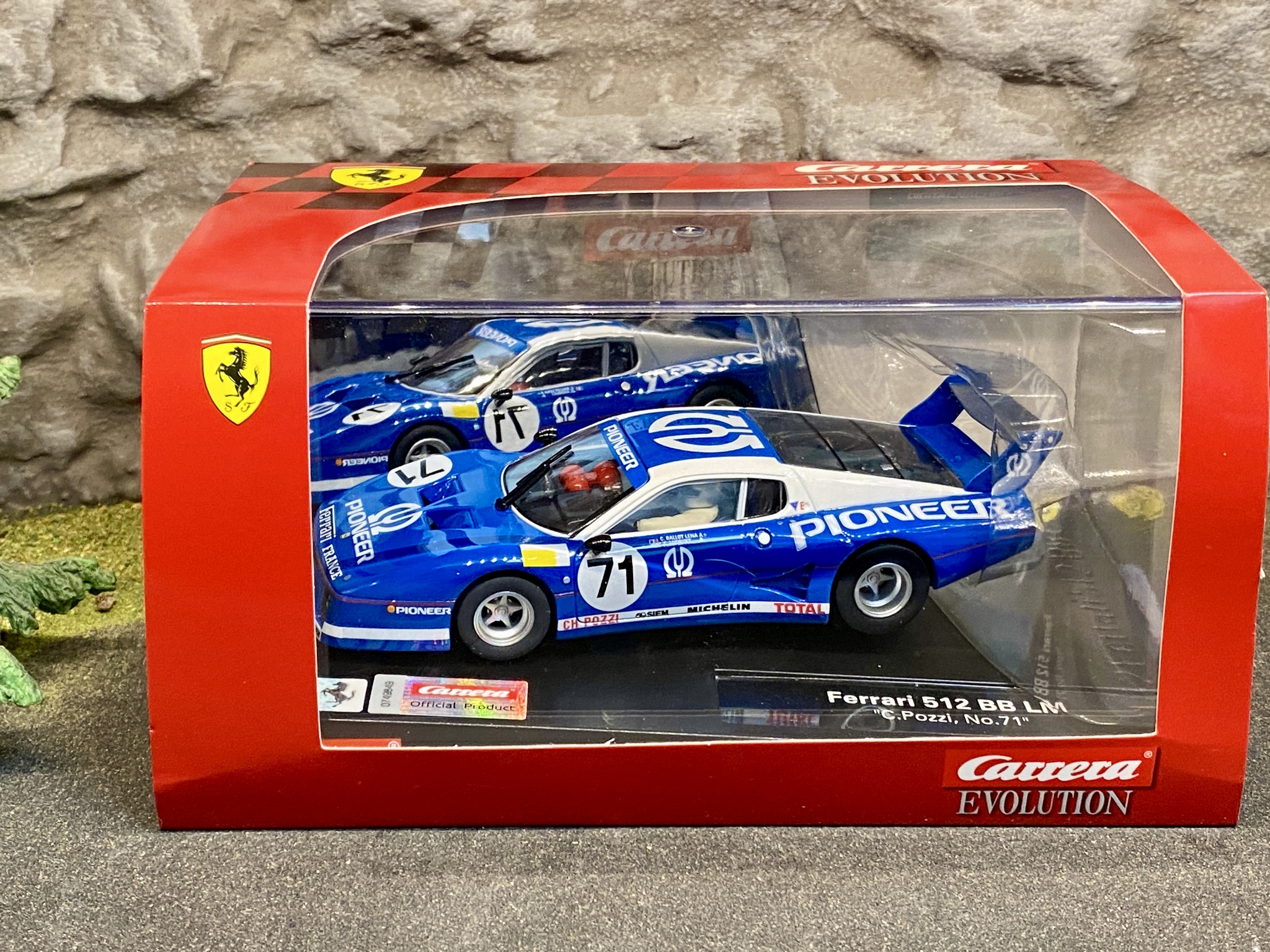 Skala 1/32 Analog bil till bilbana fr Carrera: Ferrari 512 BB LM C.Pozzi #71